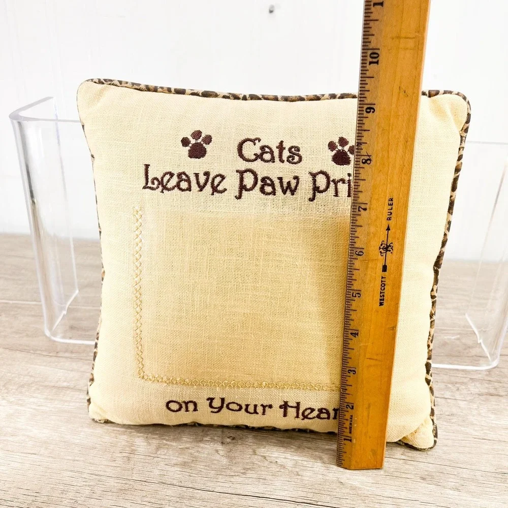 Vintage Memorial Cat Photo Pillow - Handmade Keepsake